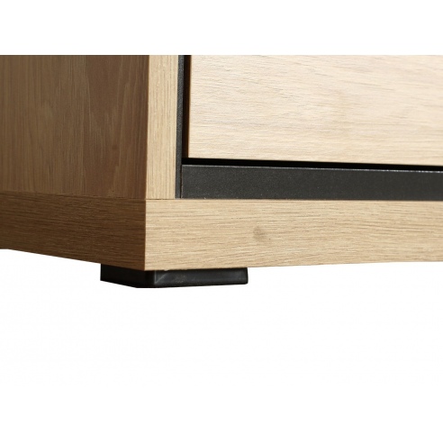 Witryna wysoka do salonu COMO 92 cm w kolorze natural hikora