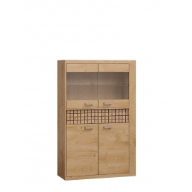Witryna do salonu niska NOLO 102 cm w kolorze dąb ribbeck