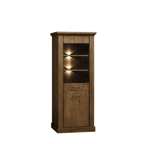 Komoda wysoka do salonu NIKA 67 cm w kolorze jesion jasny