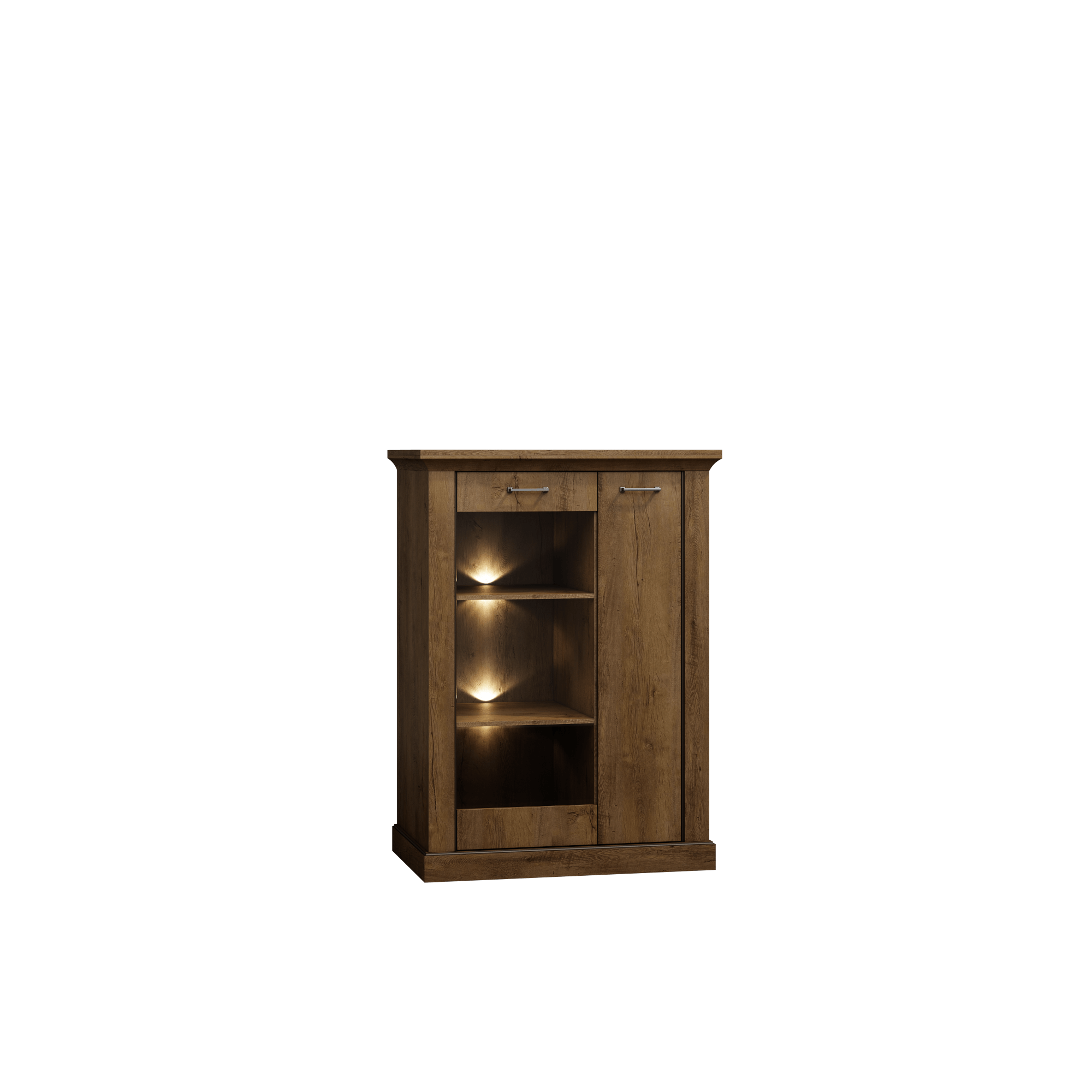 Witryna niska do salonu NIKA 97 cm w kolorze jesion jasny