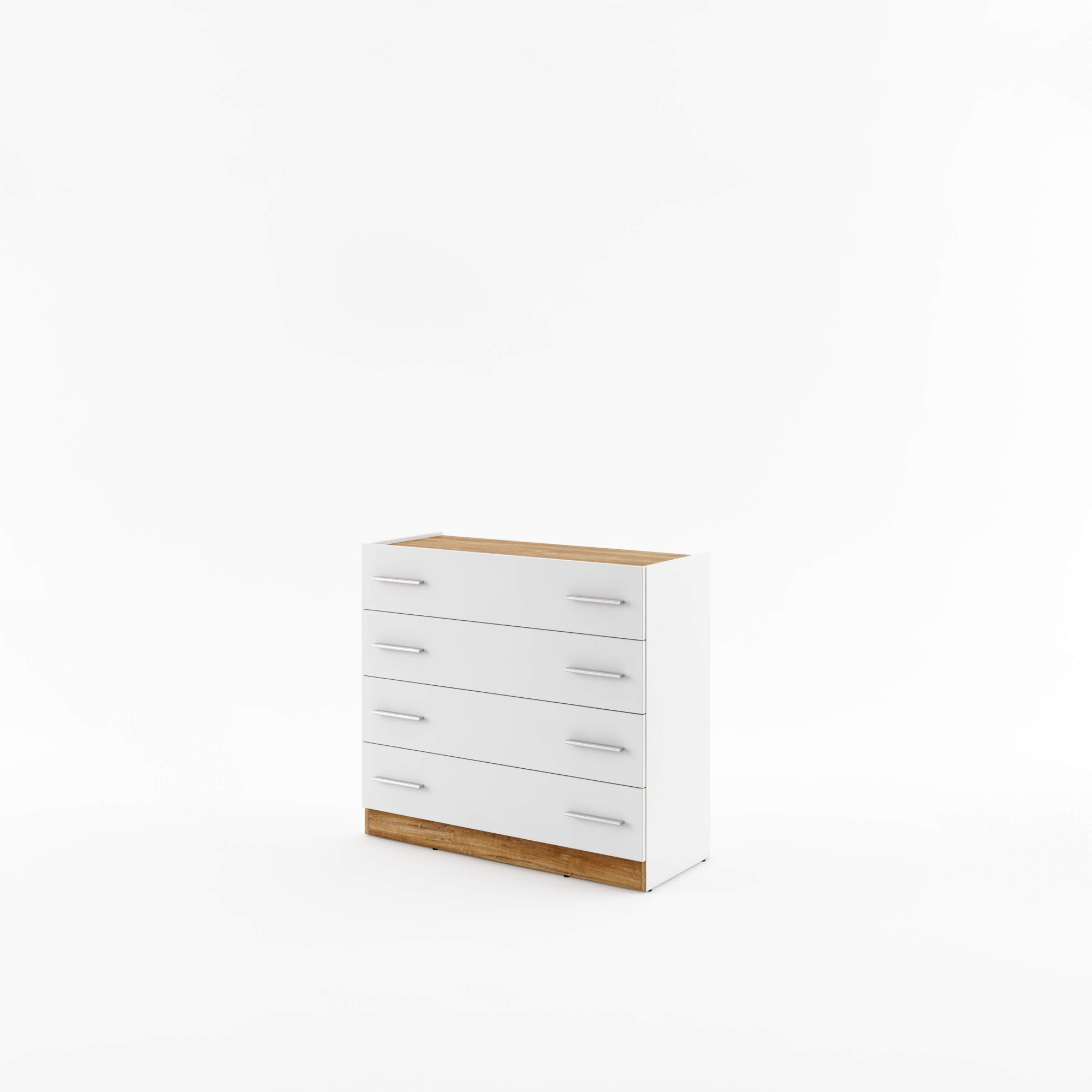 Komoda DENO 100 cm biały/dąb stirling
