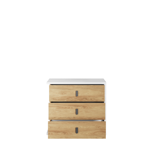 Komoda MALI 100 cm biały/hikora naturalna