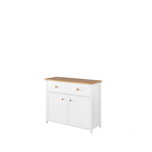 Komoda SONO 110 cm biały/dąb nash
