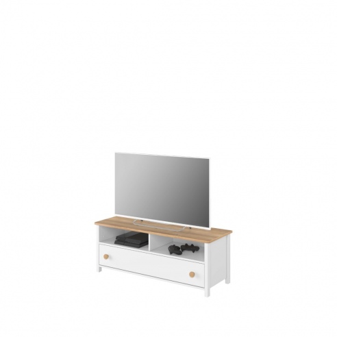 Szafka RTV SONO 120 cm biały/dąb nash