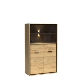 Witryna niska do salonu COMO 92 cm w kolorze natural hikora