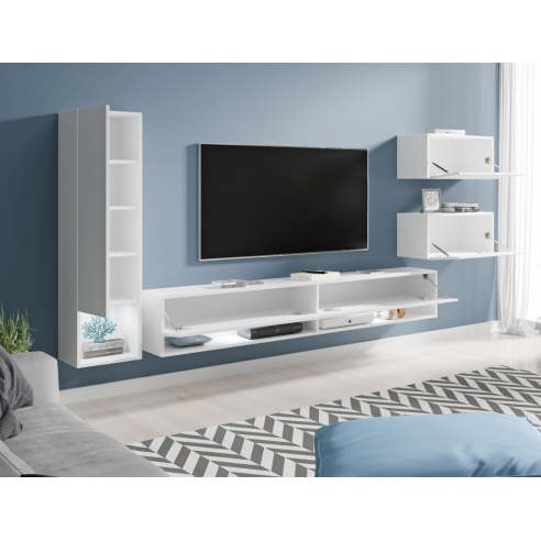 Meblościanka Amy biały połysk/biały