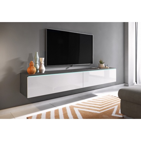 Szafka pod telewizor DIDI 180 cm matera/biały połysk Szafka pod telewizor DIDI 180 cm matera/biały połysk