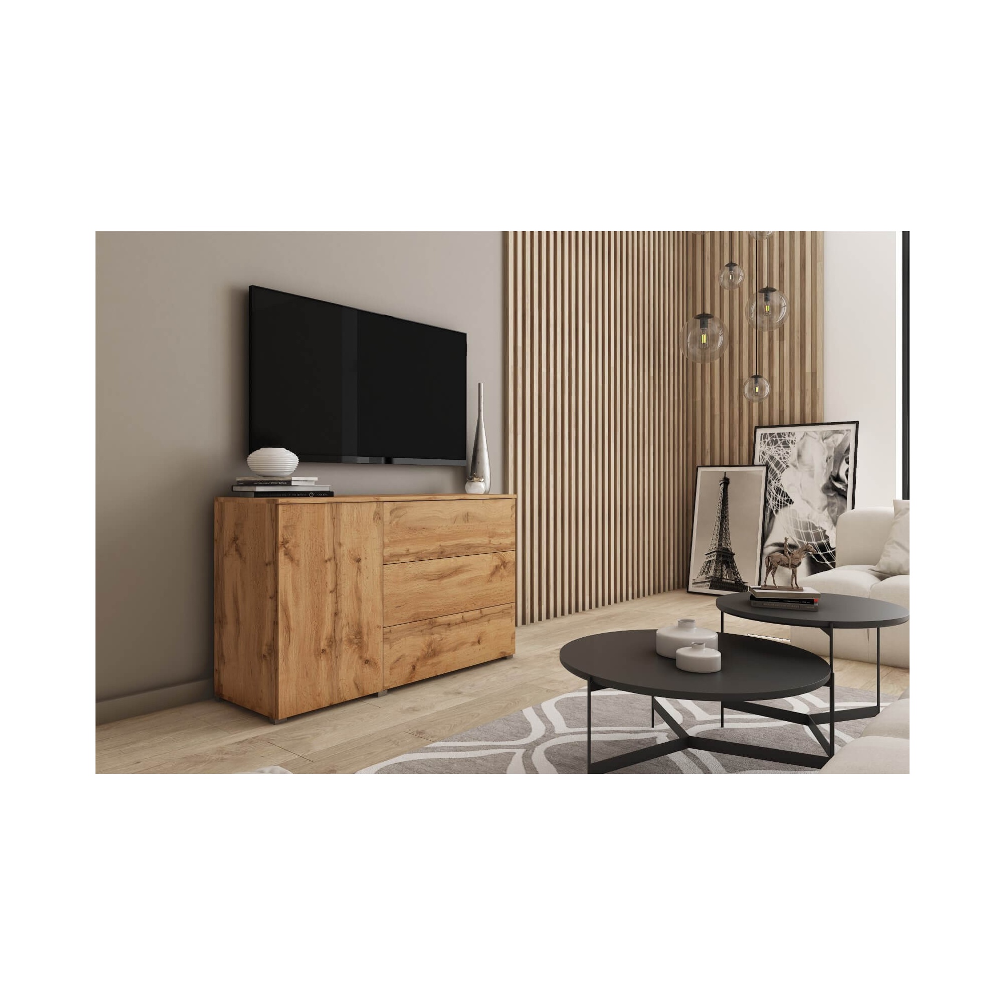Komoda do salonu 110 cm PARMA dąb wotan