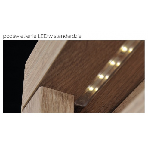 Komoda LIVIO 144 cm dąb ribbeck/biały połysk