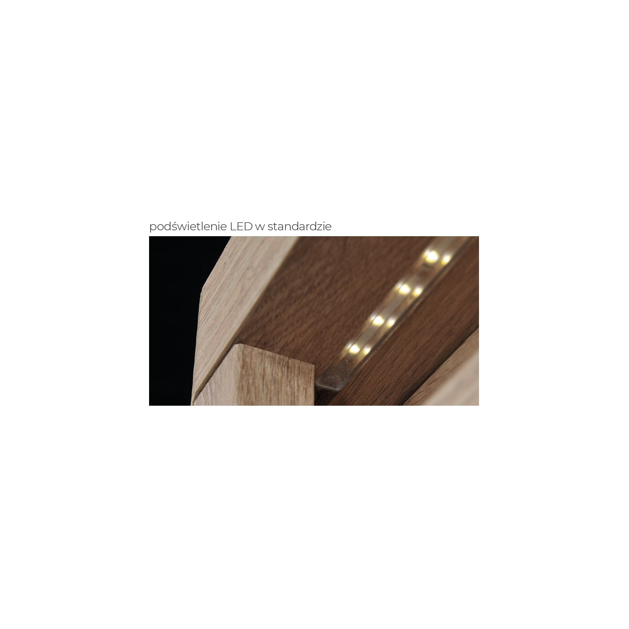 Komoda LIVIO dąb ribbeck/biały połysk