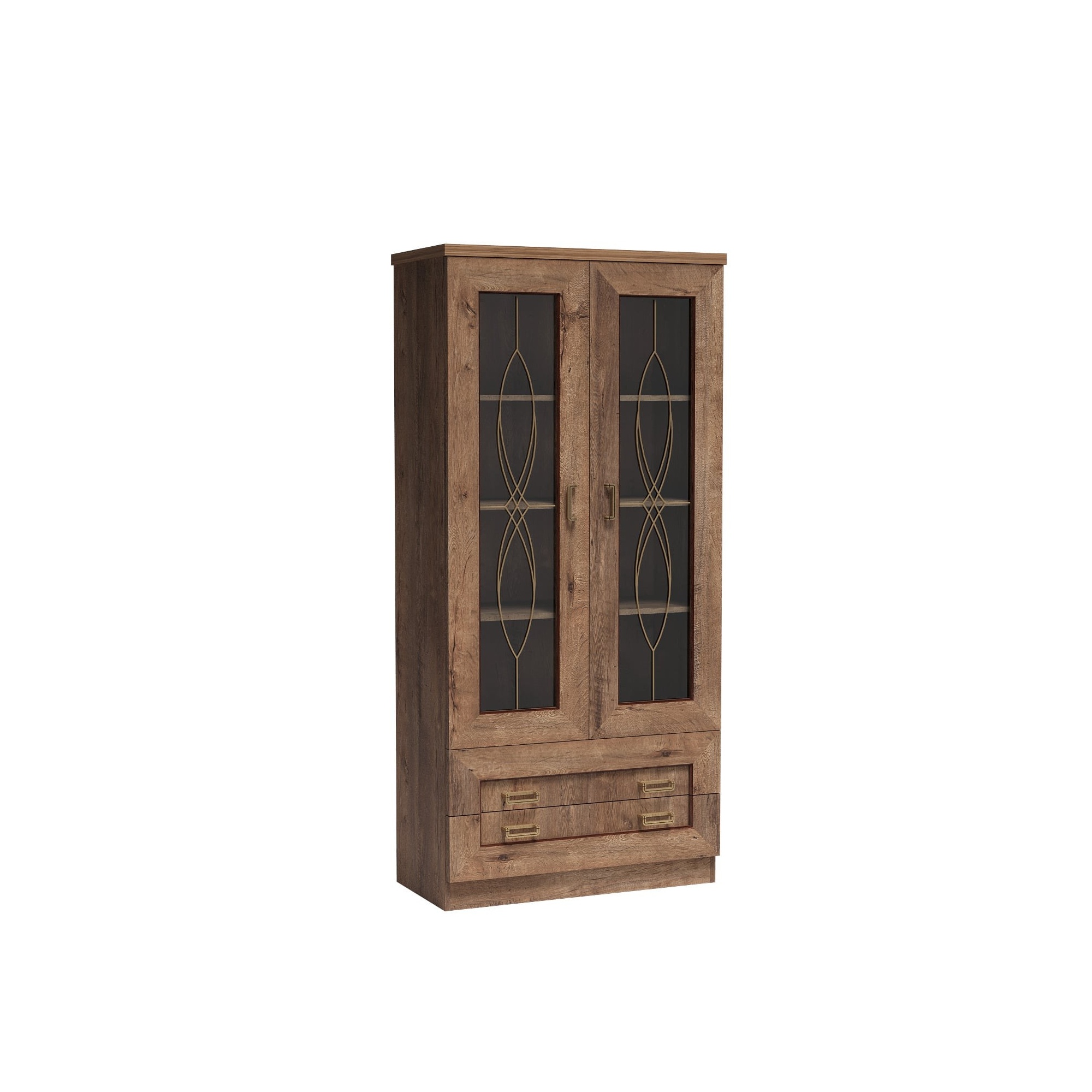 Witryna do salonu KLASI 90 cm w kolorze dąb lefkas