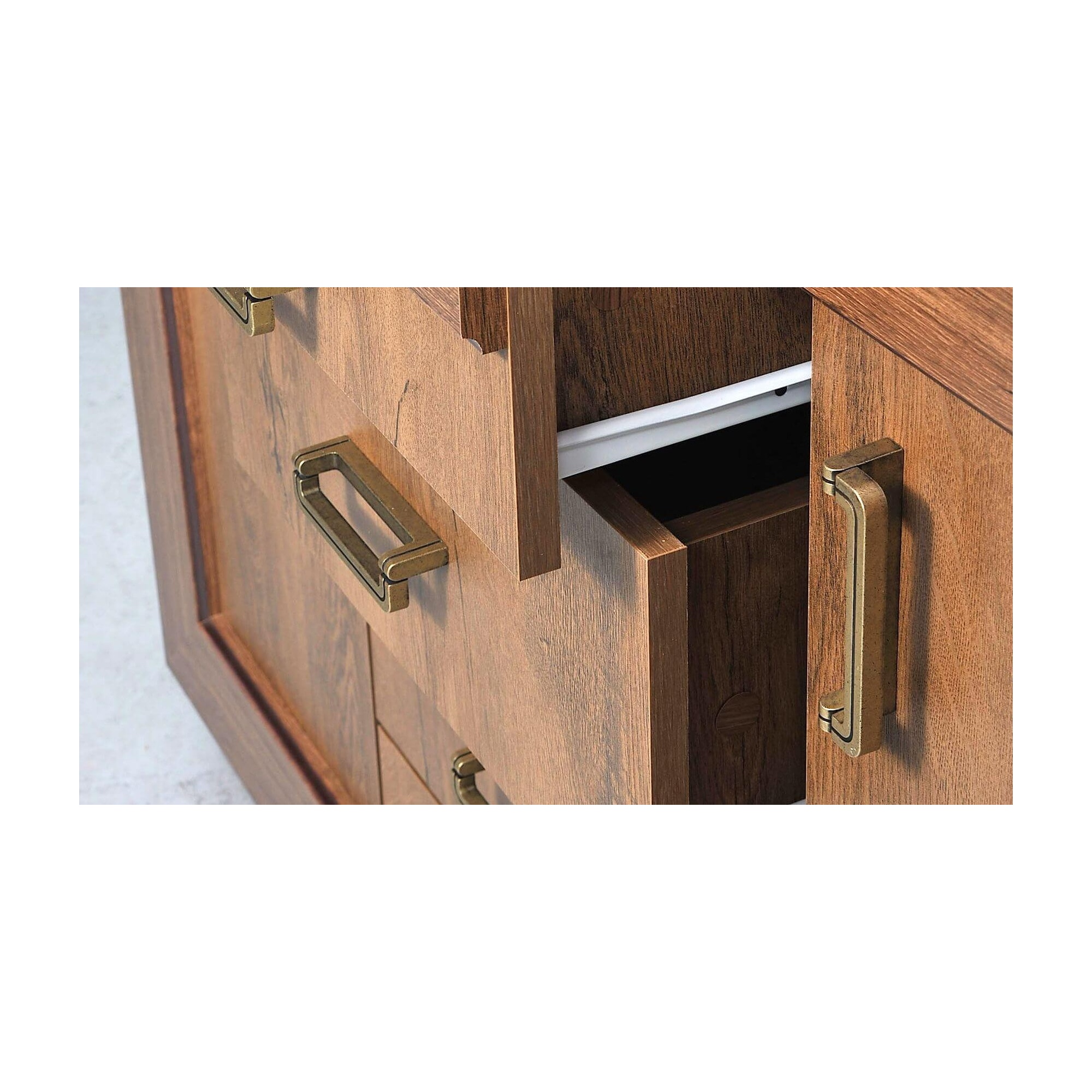 Komoda do salonu KLASI 140 cm w kolorze dąb lefkas