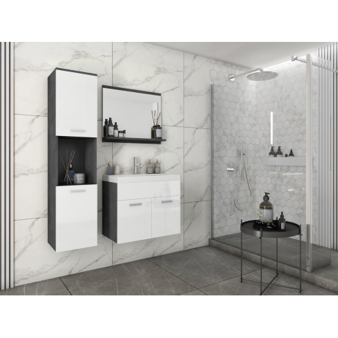 Komplet mebli łazienkowych MONAL matera/biały