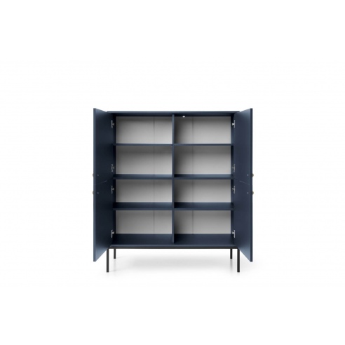 Bordowa komoda MINIMAL na metalowych nogach