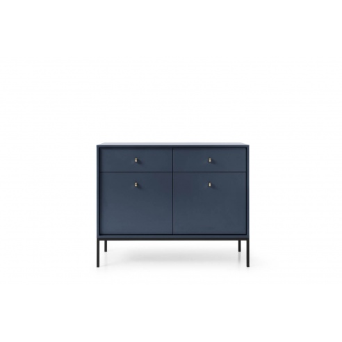 Bordowa komoda MINIMAL na metalowych nogach