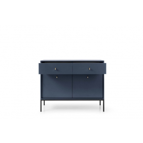 Bordowa komoda MINIMAL na metalowych nogach