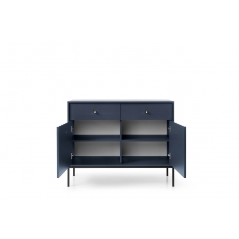 Bordowa komoda MINIMAL na metalowych nogach