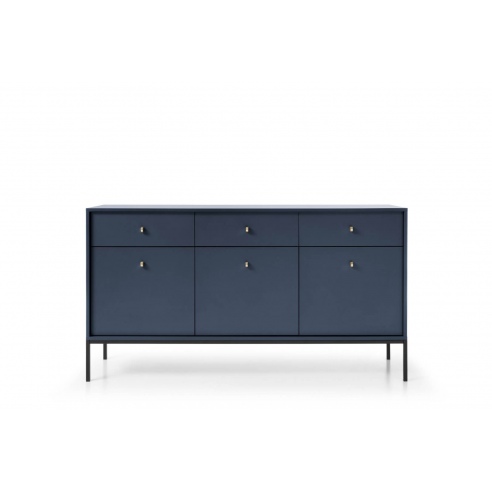 Bordowa komoda MINIMAL na metalowych nogach