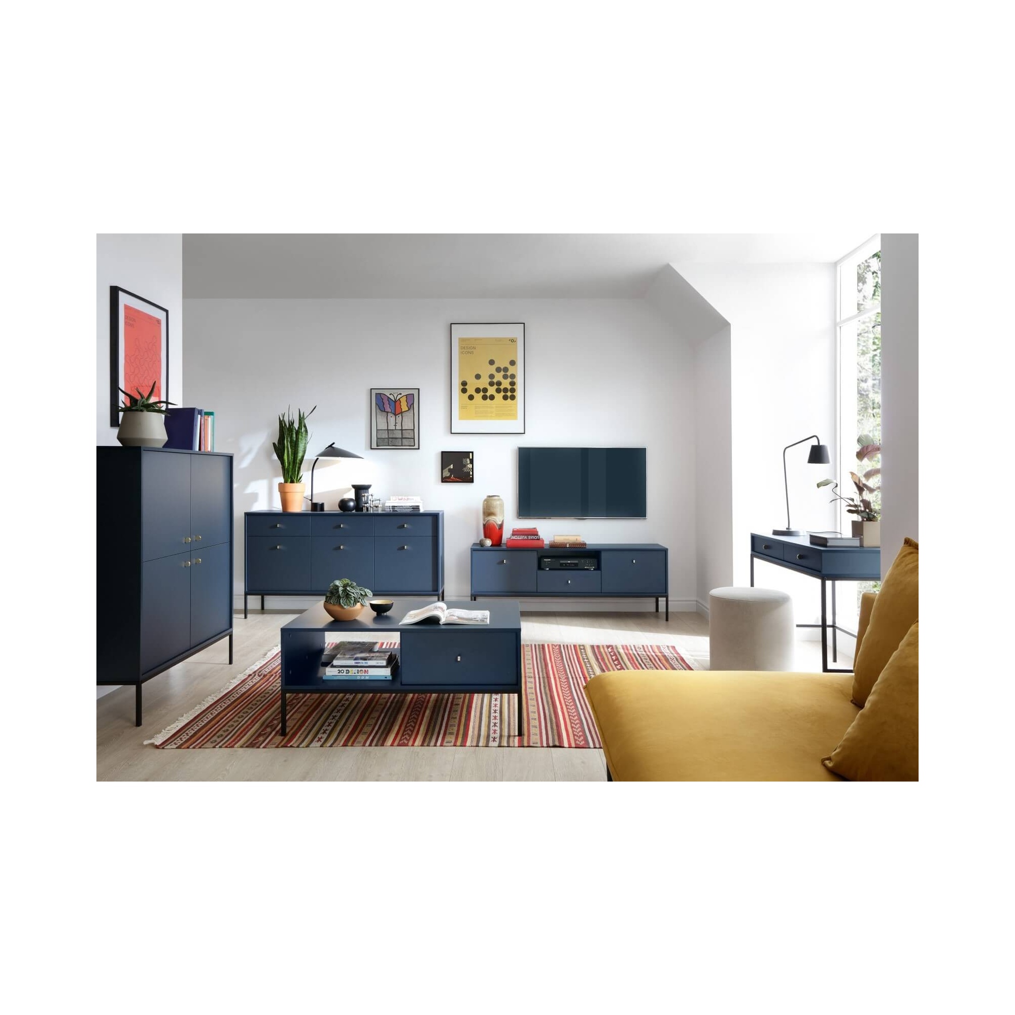 Bordowy stolik MINIMAL na metalowych nogach