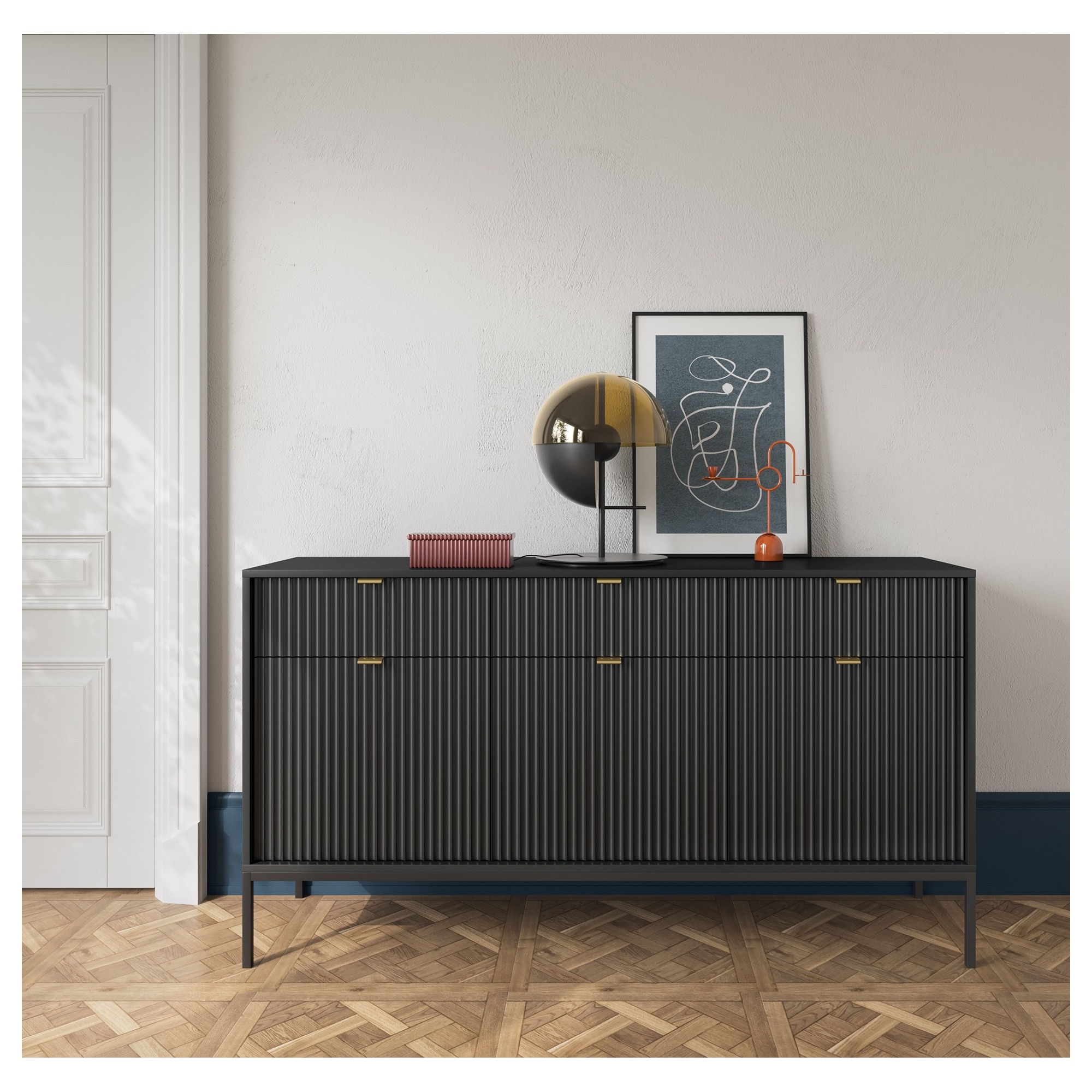 Komoda NOVA na metalowych nogach