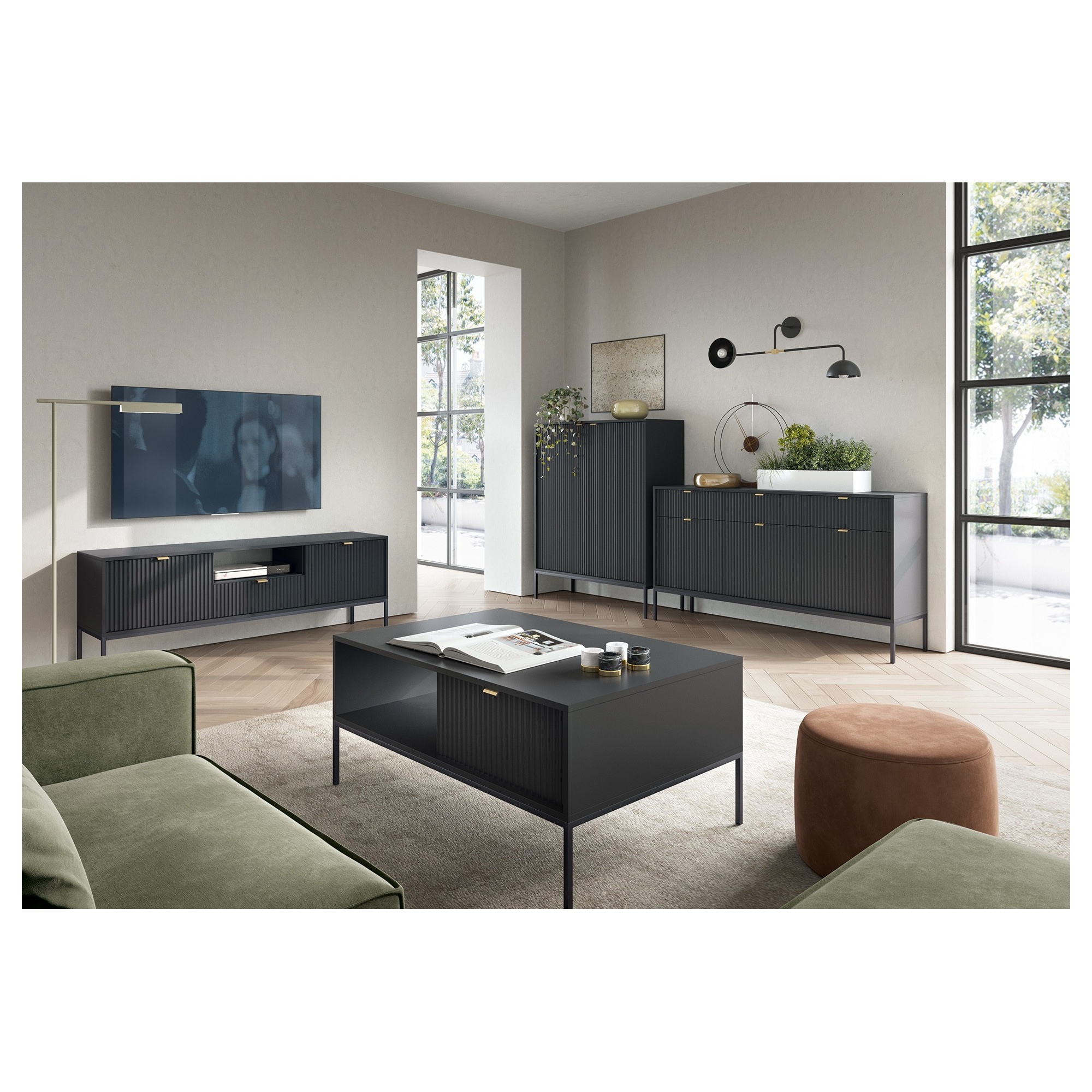 Stolik kawowy NOVA na metalowych nogach