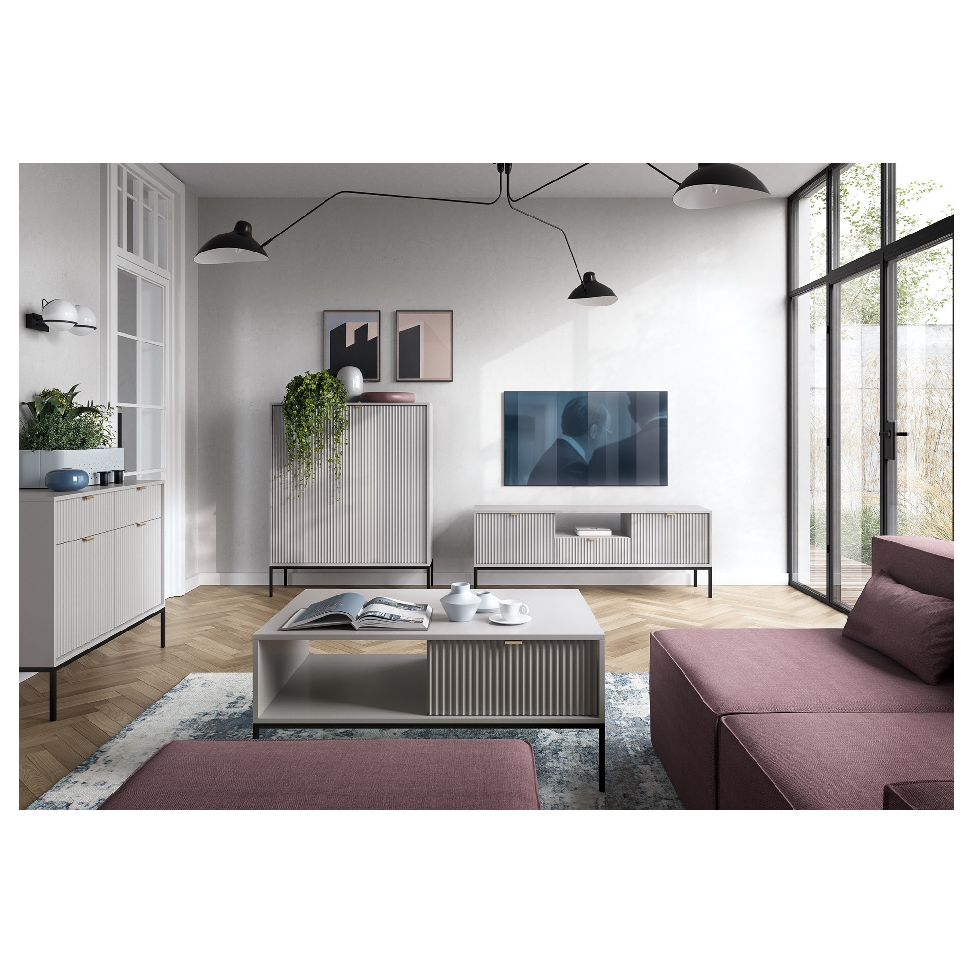 Stolik kawowy NOVA na metalowych nogach