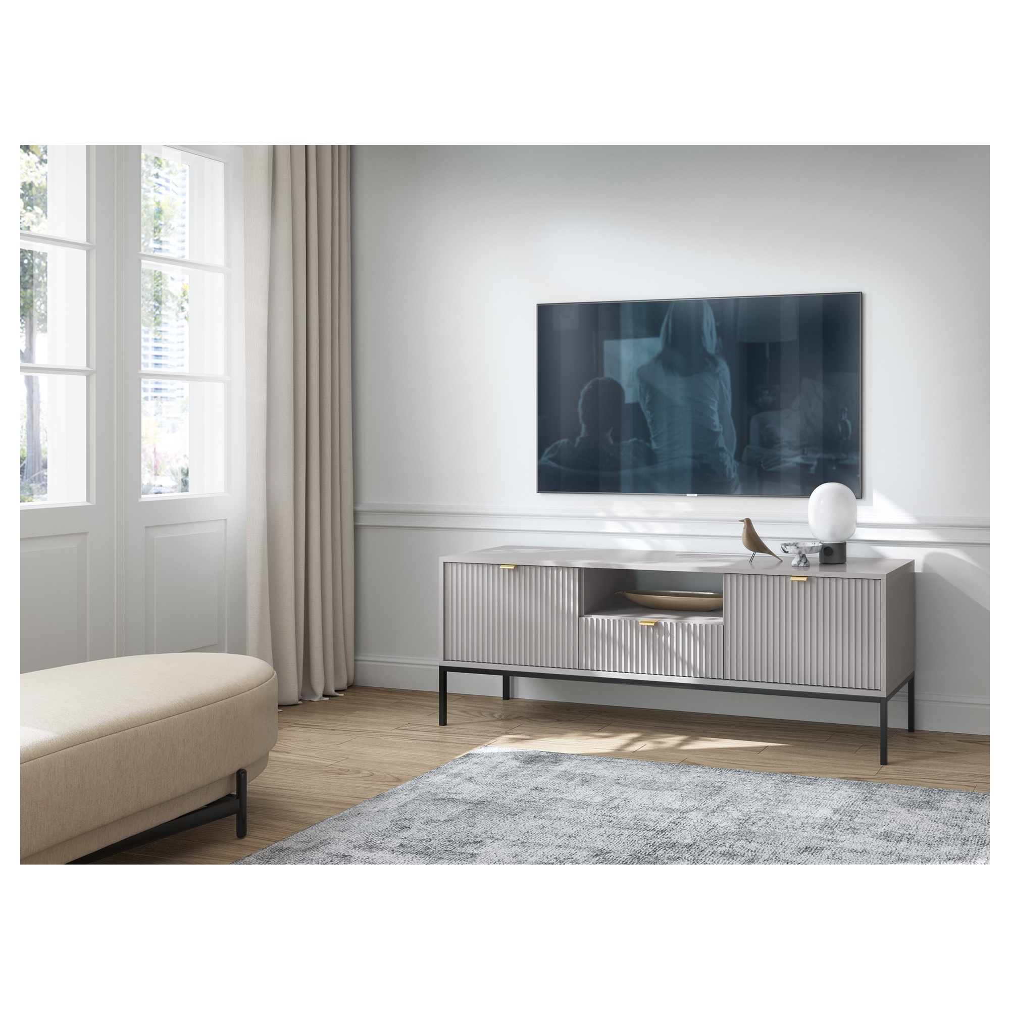 Szafka RTV NOVA na metalowych nogach