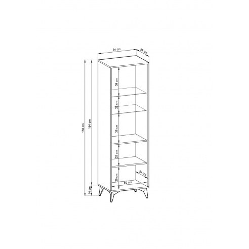 Witryna DIAMOND na metalowych nogach